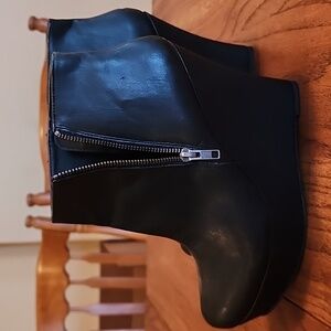 Black Platform Wedge Boots